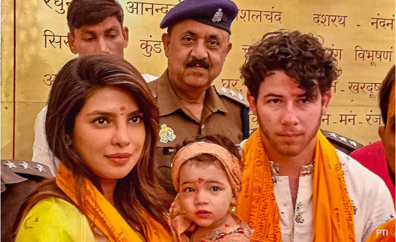 Priyanka Chopra Offers Prayers At Ayodhya Ram Mandir With Nick And Malti