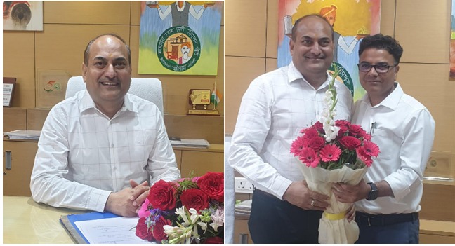 The newly appointed Commissioner and Managing Director of the Agricultural Marketing (Mandi) Board, Mr. Dhananjay Singh Bhadauria (IAS), has assumed office.