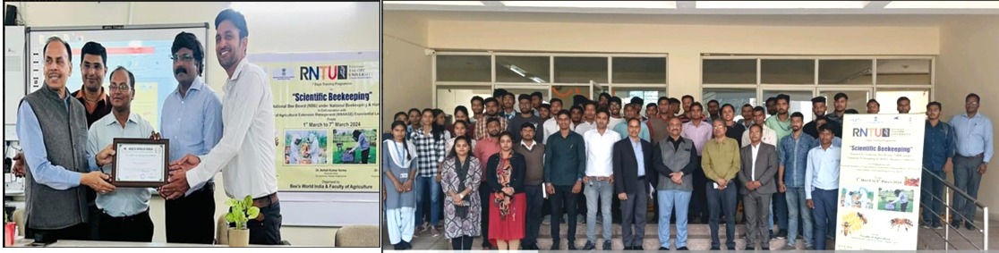 In the Department of Agriculture at Rabindranath Tagore University, a seven-day scientific training on beekeeping concluded.