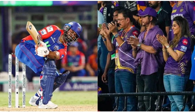 Rishabh Pant’s no-look six prompts Shah Rukh Khan to leave his seat as KKR co-owner applauds DC skipper