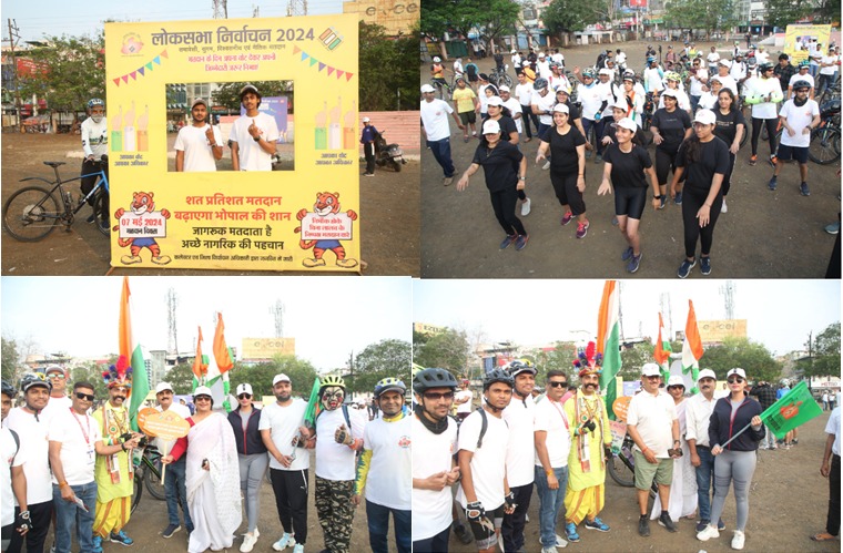 The “Ride for Vote” bicycle rally was organized to spread awareness about voter education.