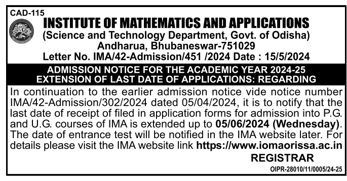 Institute of Methematics and applications Bhubaneswar