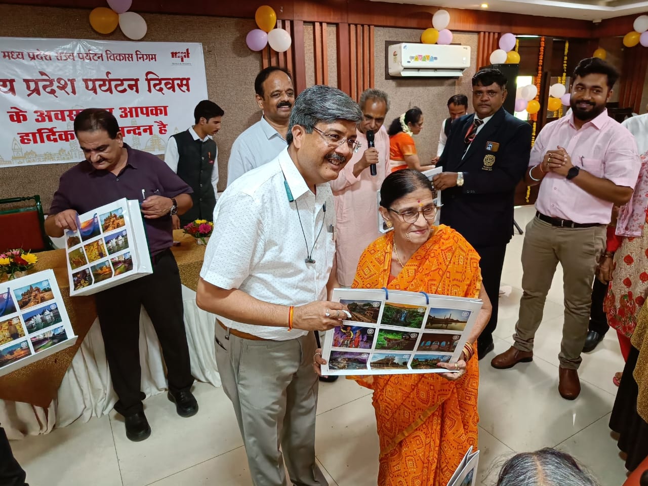“Madhya Pradesh Tourism celebrated its Foundation Day with differently-abled children and elderly people.”