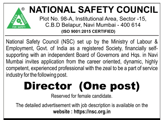 NAtional Safety Council - ITDC INDIA EPRESS : ITDC INDIA EPRESS