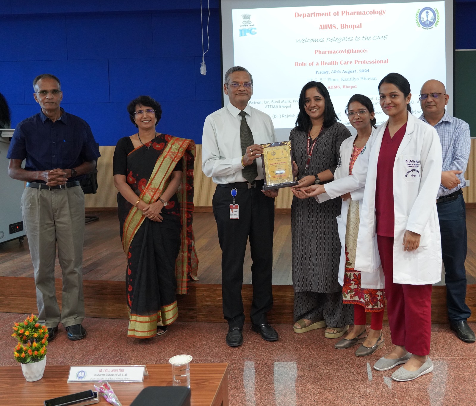 A CME on Pharmacovigilance was organized for healthcare workers at AIIMS.