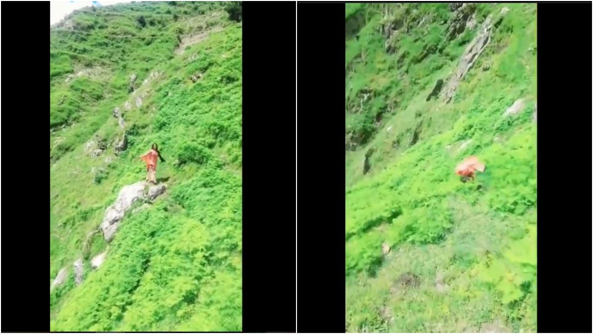 Himachal viral video: Girl slips and falls violently while shooting reel, friend horrified as…