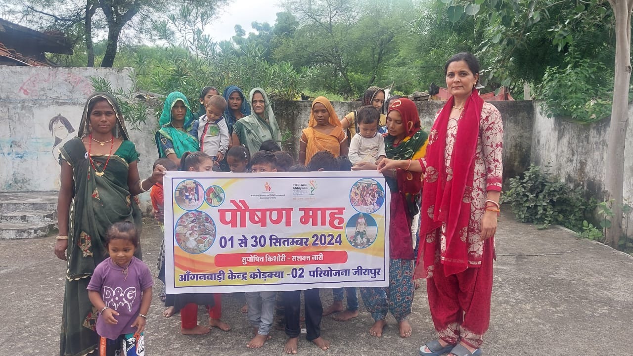 Awareness camps organized at Anganwadi centers during the seventh National Nutrition Month.