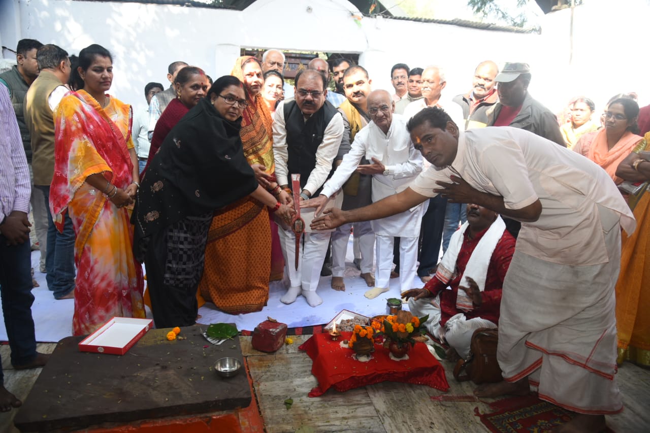 MLA Sabanani Performs Bhoomi Poojan for Public Durga Temple Renovation