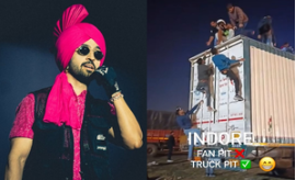 Diljit Dosanjh Shares Hilarious Video of Fans Climbing a Truck to Watch His Concert