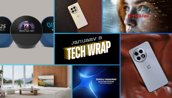 Tech Highlights Jan 8: Galaxy S25, Amazon Echo Spot, OnePlus 13