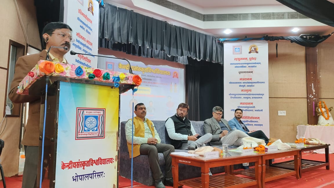 A puppet-making workshop organized by Central Sanskrit University in Bhopal.