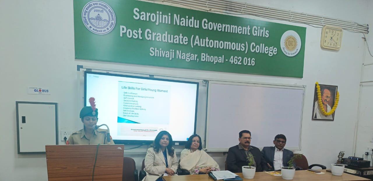 A Program Organized on National Girl Child Day at Sarojini Naidu College, Bhopal