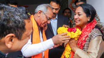 Delhi CM Rekha Gupta Arrives for Oath-Taking at Ramlila Ground