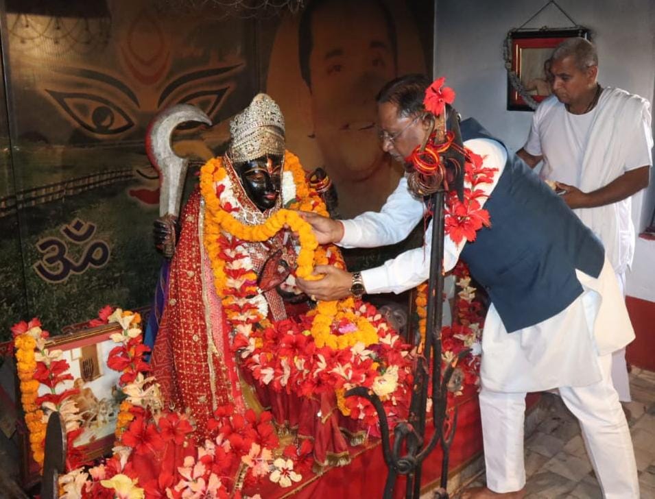 CM Sai Performs Maa Kali Puja at Sogda Ashram