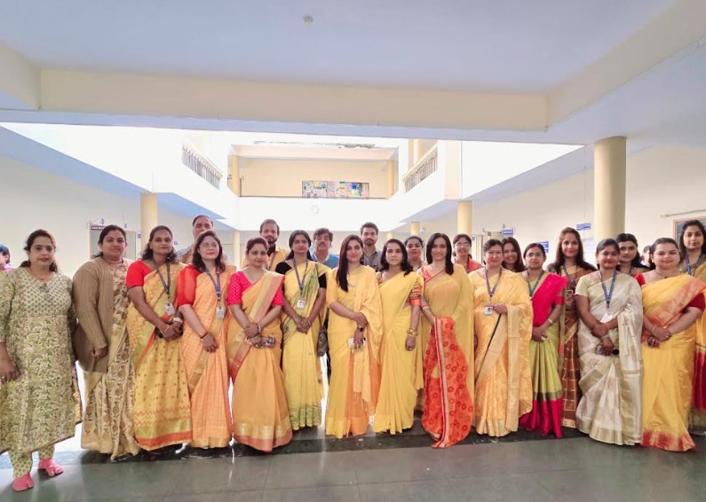 Saraswati Puja and Book Exhibition at Sant Hirdaram Girls College on Basant Panchami