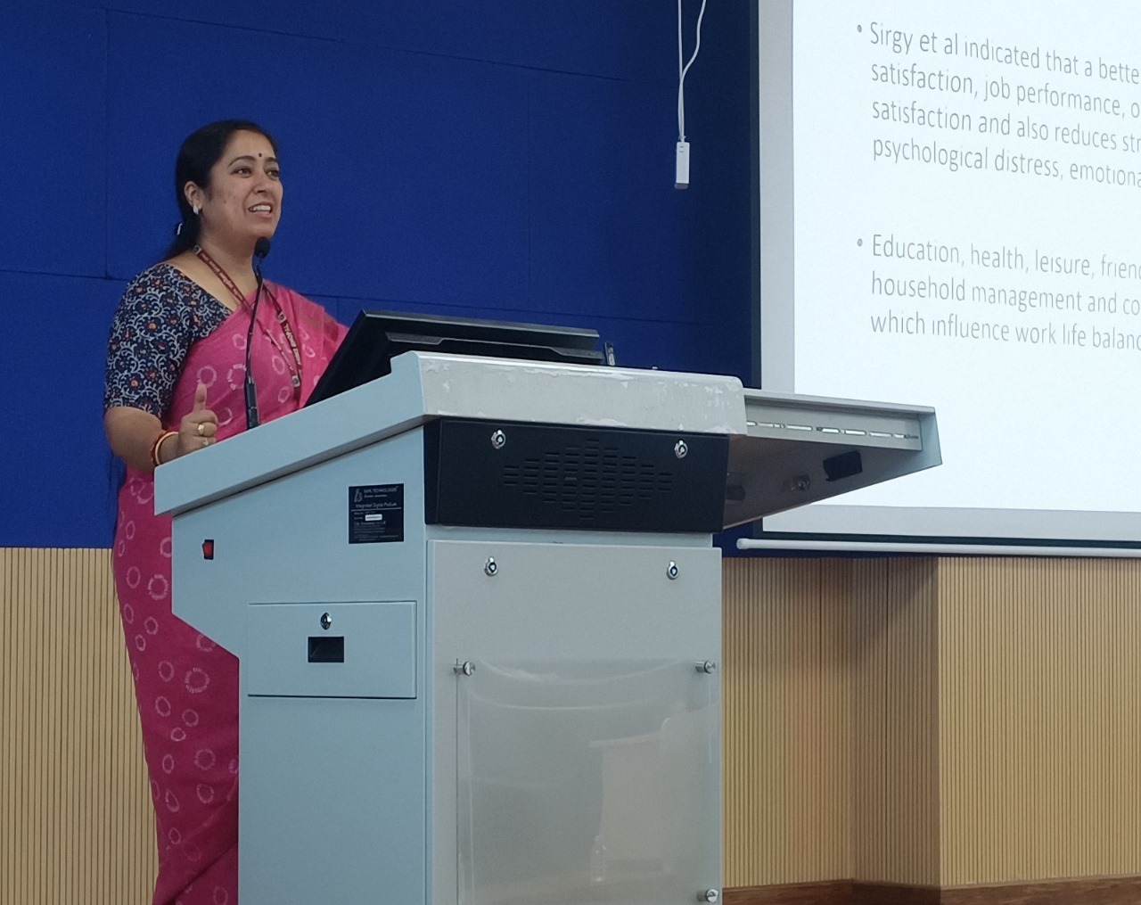Lecture on Work-Life Balance during Nurses Week at AIIMS Bhopal