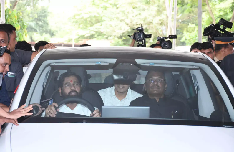 Eknath Shinde Takes Tesla for a Spin in Mumbai