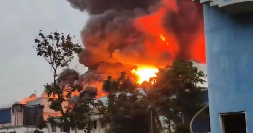 Chemical Factory Fire in Noida Injures Five