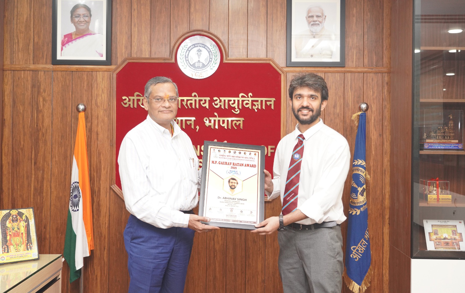 Dr. Abhinav Singh of AIIMS Bhopal Honored with MP Gaurav Ratna Award 2025