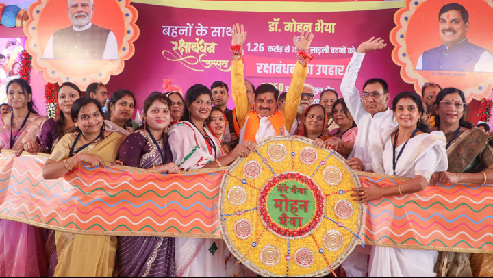 Chief Minister Dr. Yadav Celebrated Raksha Bandhan with Sisters in Narsinghgarh