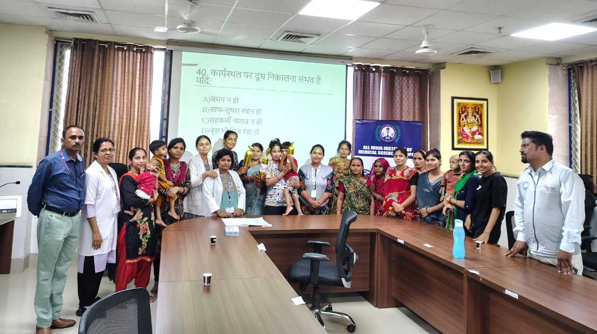 “AIIMS Bhopal Smart Unit Organized Awareness Campaign on World Breastfeeding Week”