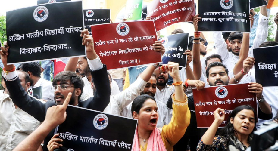 ABVP Launches Statewide Protest Against University Violence