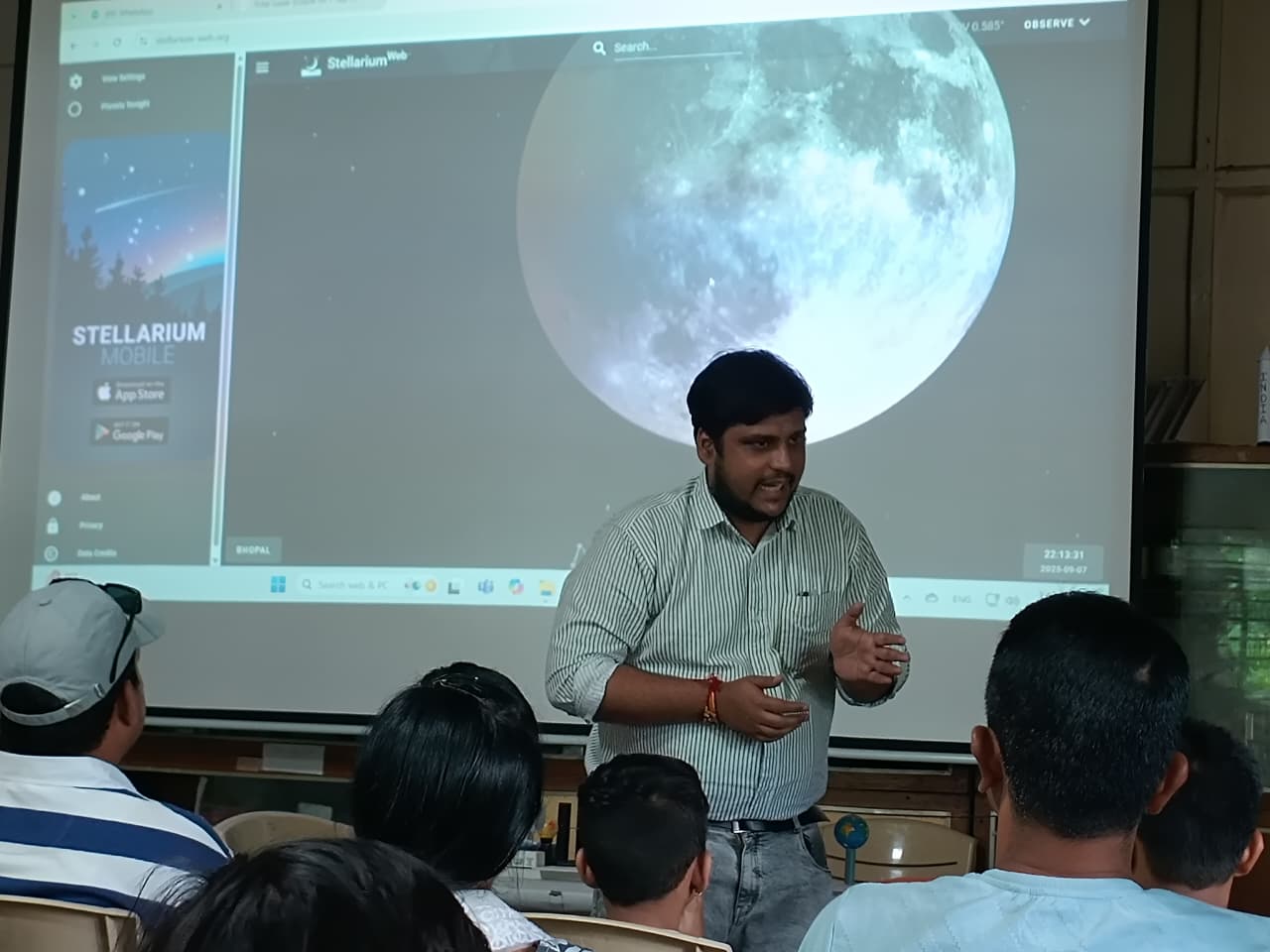 Special program on the total lunar eclipse at Regional Science Centre, Bhopal.