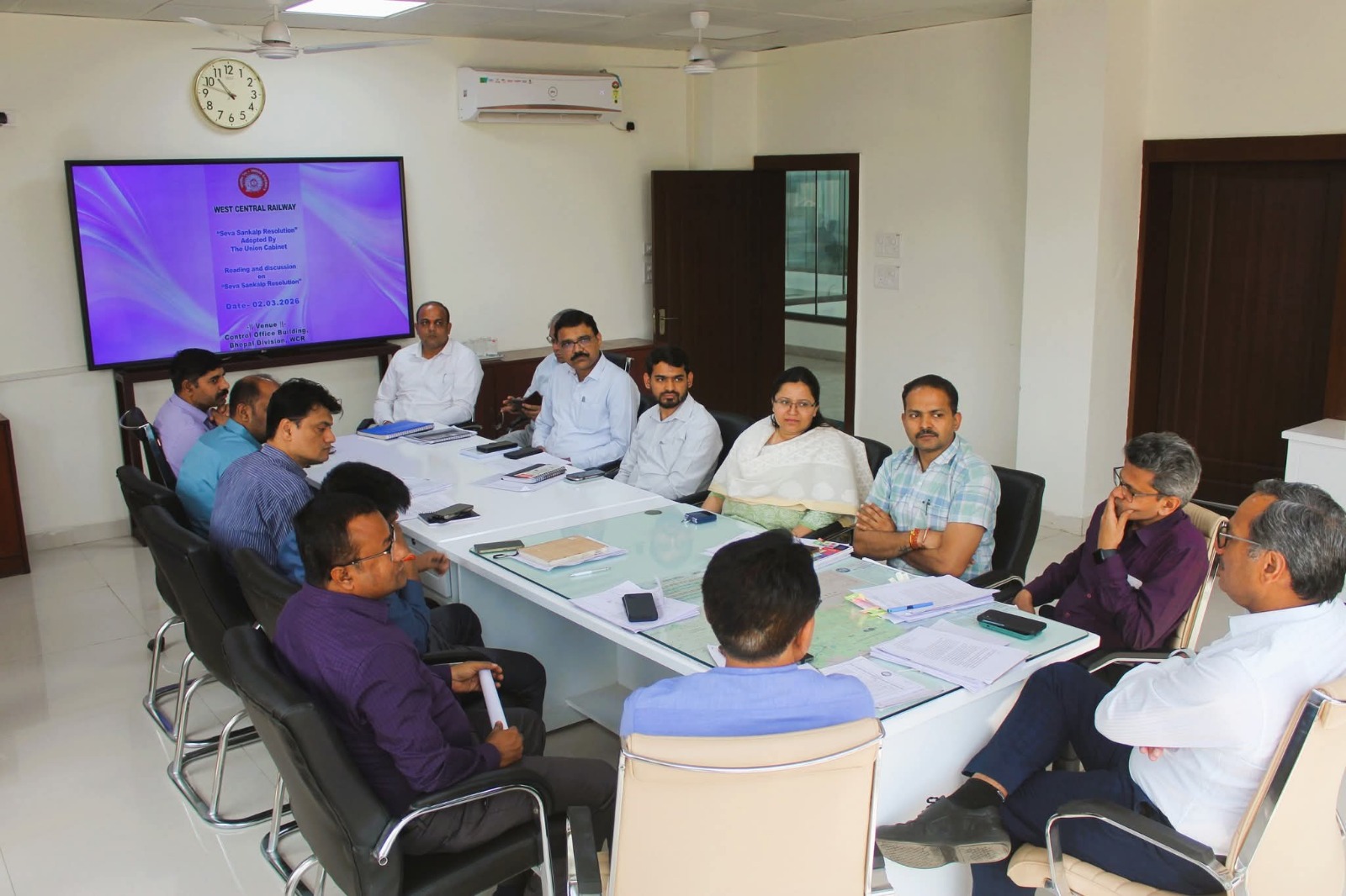 “Service Commitment Meeting Held at Bhopal Railway Division”