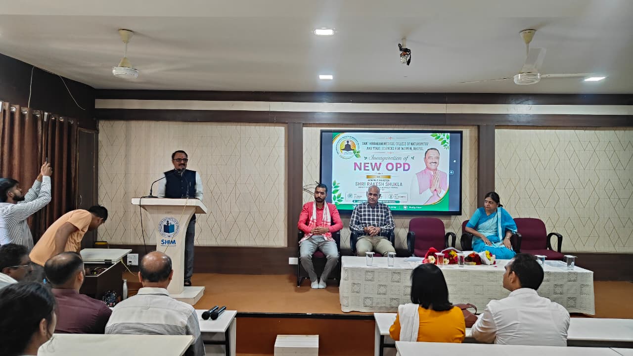 Minister Rakesh Shukla inaugurated Yoga OPD and conducted tree plantation.