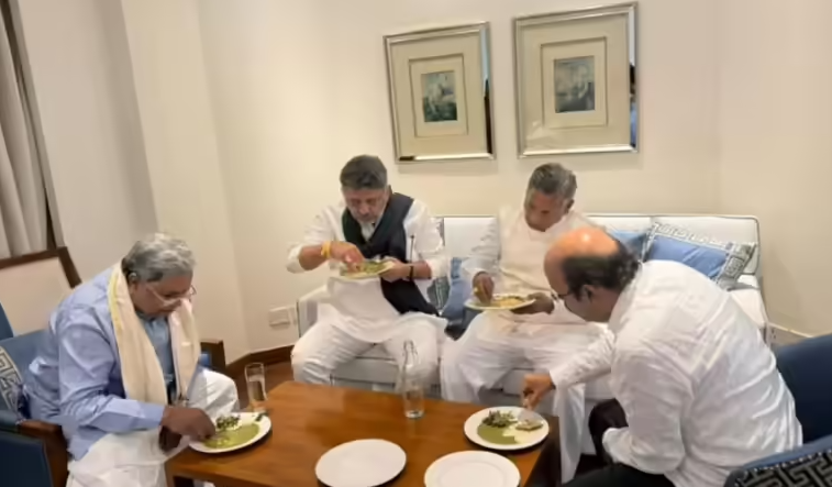 Siddaramaiah, Shivakumar Hold Lunch Talks Delhi