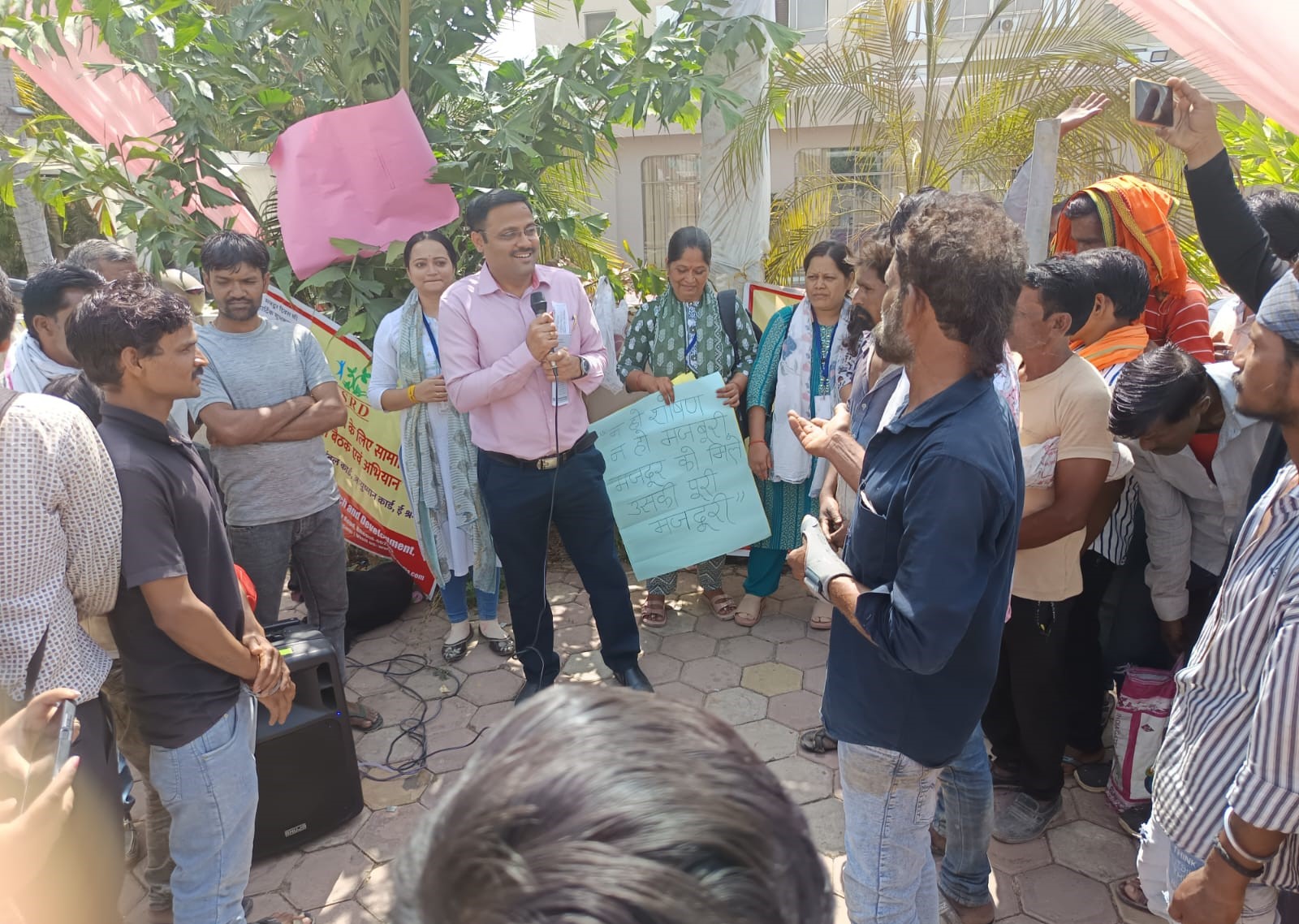Legal Services Authority organizes awareness camp on Labour Day.