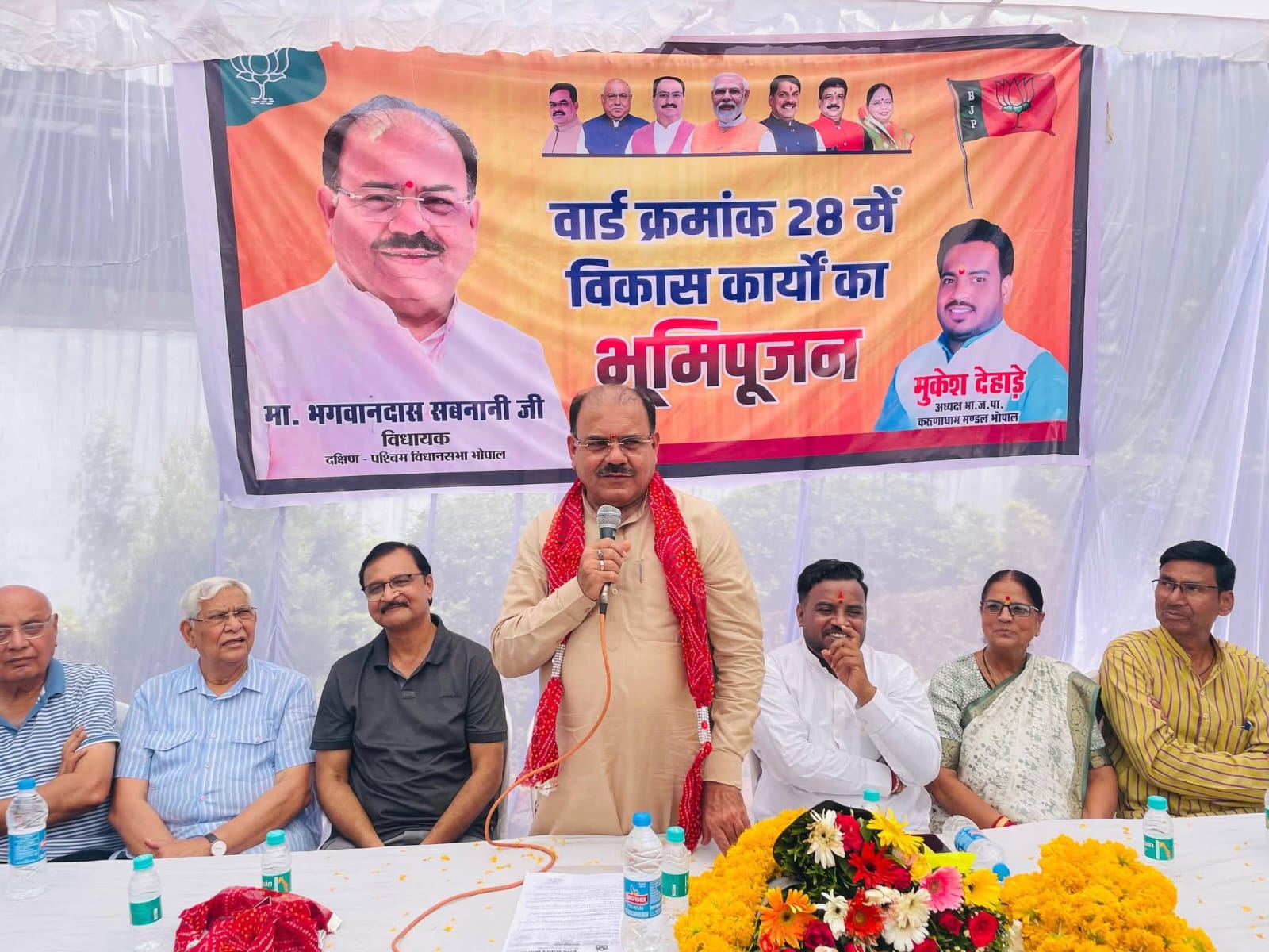 Sabnani performs foundation ceremony for multiple Vaishali Nagar development works