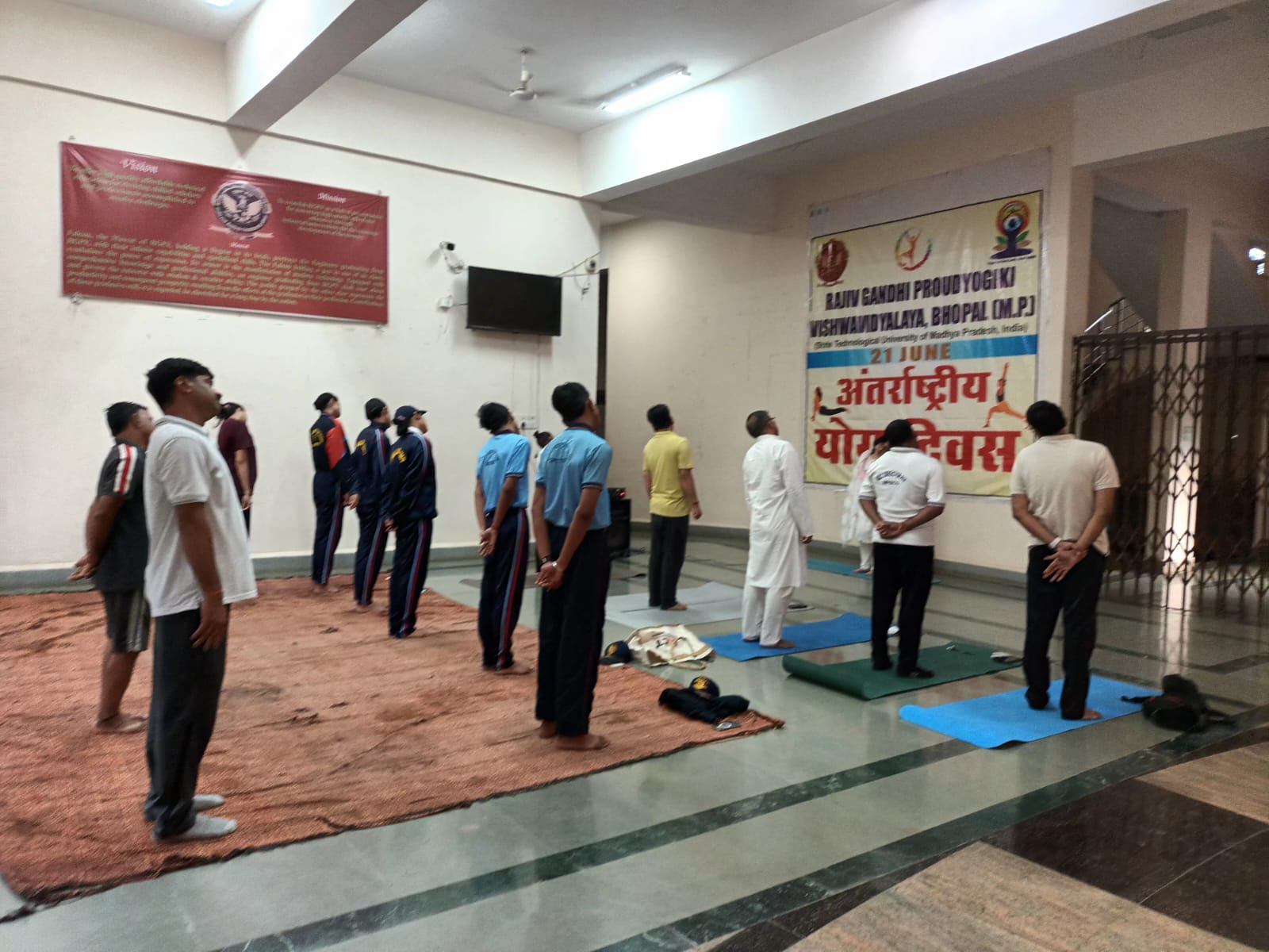 RGPV organises yoga programme on International Yoga Day in Bhopal RGPV organises yoga programme on International Yoga Day in Bhopal