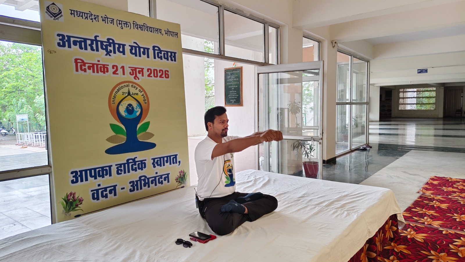 Yoga Practice Programme Held at Madhya Pradesh Bhoj Open University Yoga Practice Programme Held at Madhya Pradesh Bhoj Open University