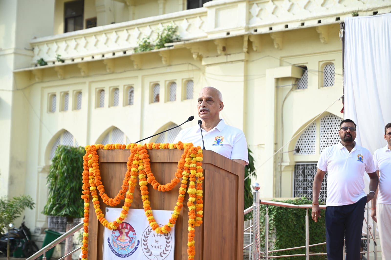 500 Students Practice Yoga at Lucknow University on Yoga Day