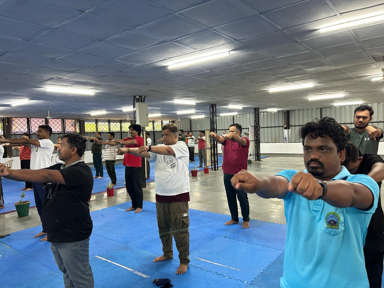 IIIT Bhopal Marks 12th International Yoga Day With Yoga Practice