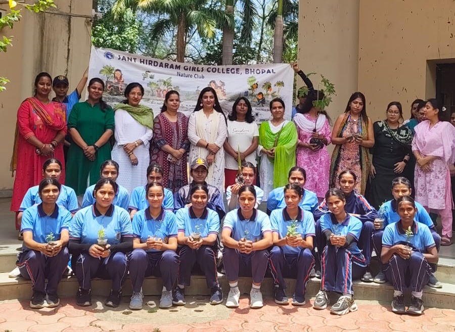 Tree plantation drive organized at Sant Hirdaram Girls College campus