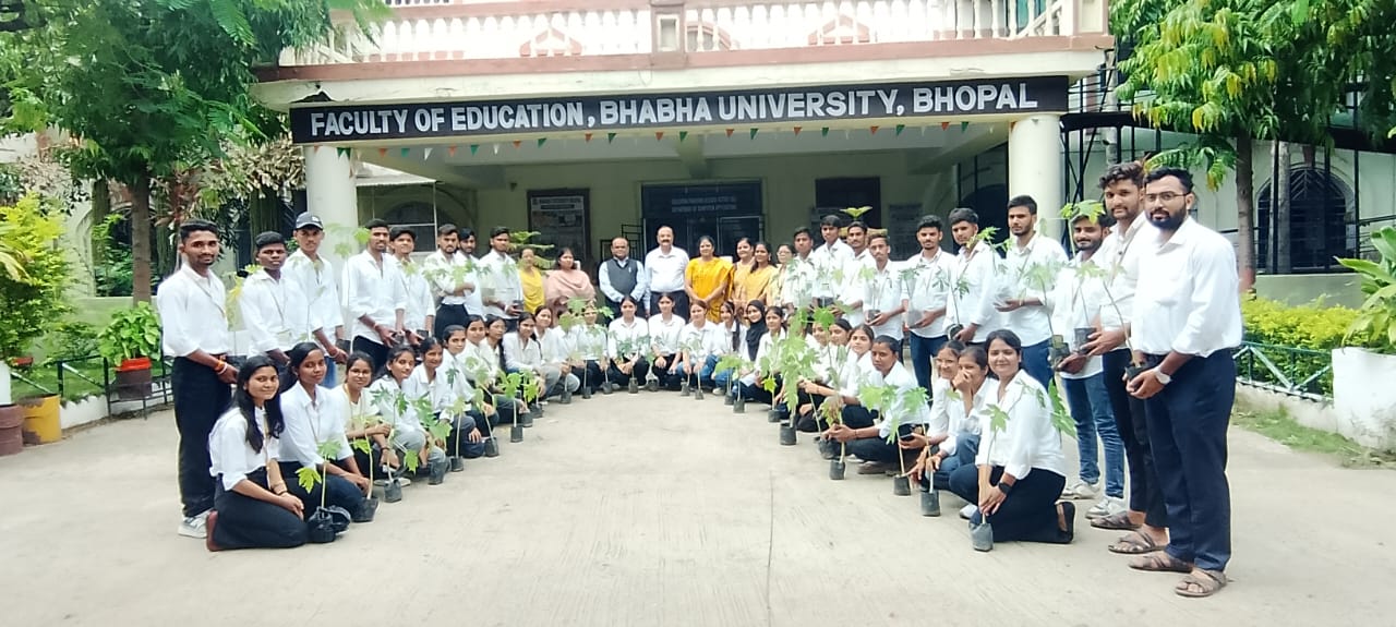BSc Nursing Students Plant Saplings at Bhabha University Campus in Bhopal