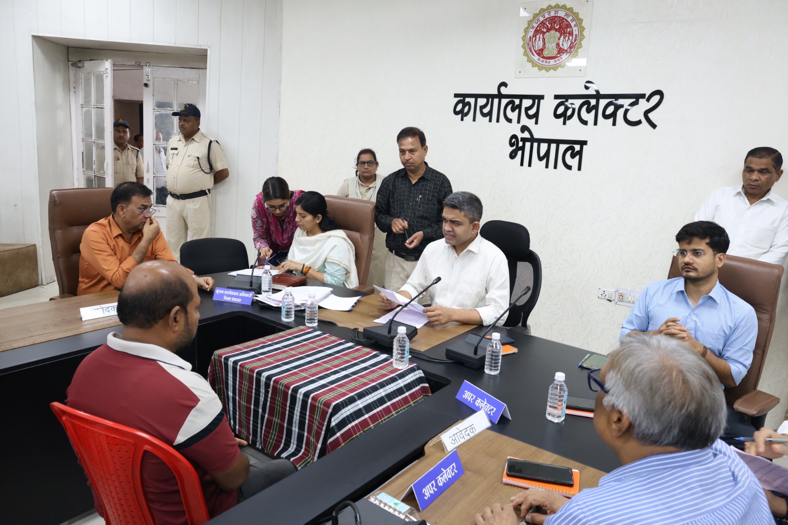Collector Priyank Mishra hears applicants’ grievances during district public hearing Collector Priyank Mishra hears applicants’ grievances during district public hearing