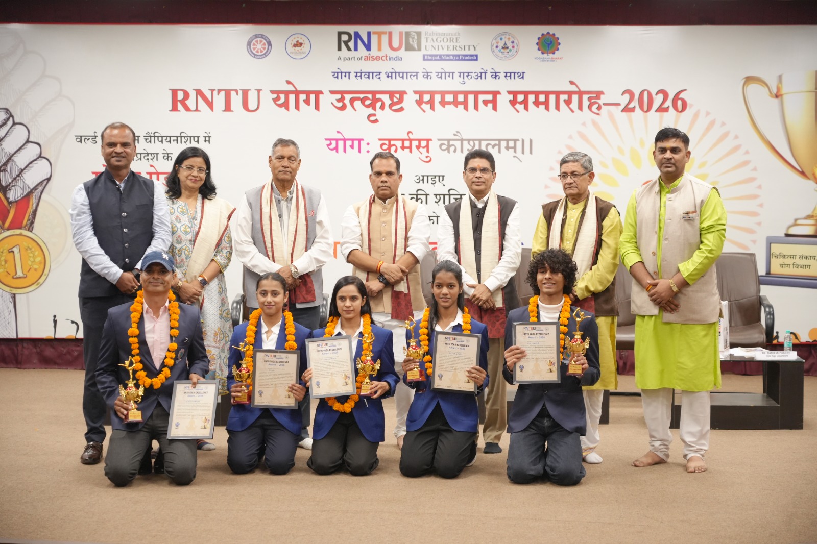 RNTU Honours Medal-Winning Yoga Athletes at 2026 Excellence Ceremony in Bhopal