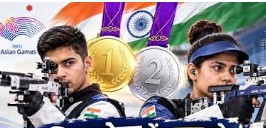India win shooting gold and silver within minutes at Asian Games
