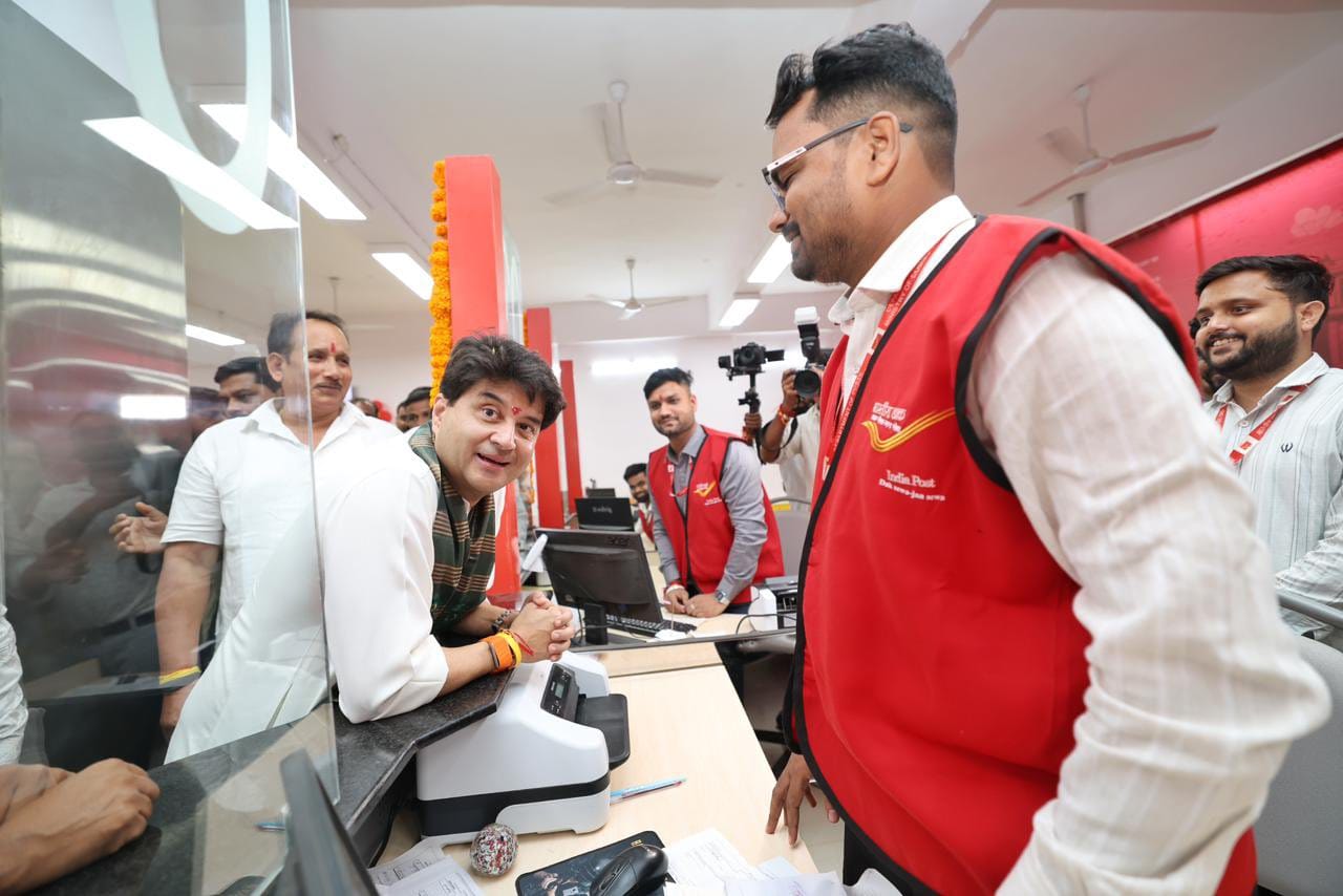 Scindia inaugurates renovated Shivpuri head post office, lays training centre foundation