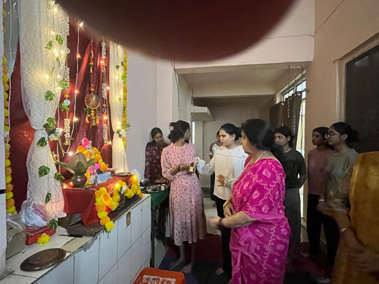 Ganesh Utsav Celebrated With Devotion at Bhopal’s Nutan Girls’ Hostel