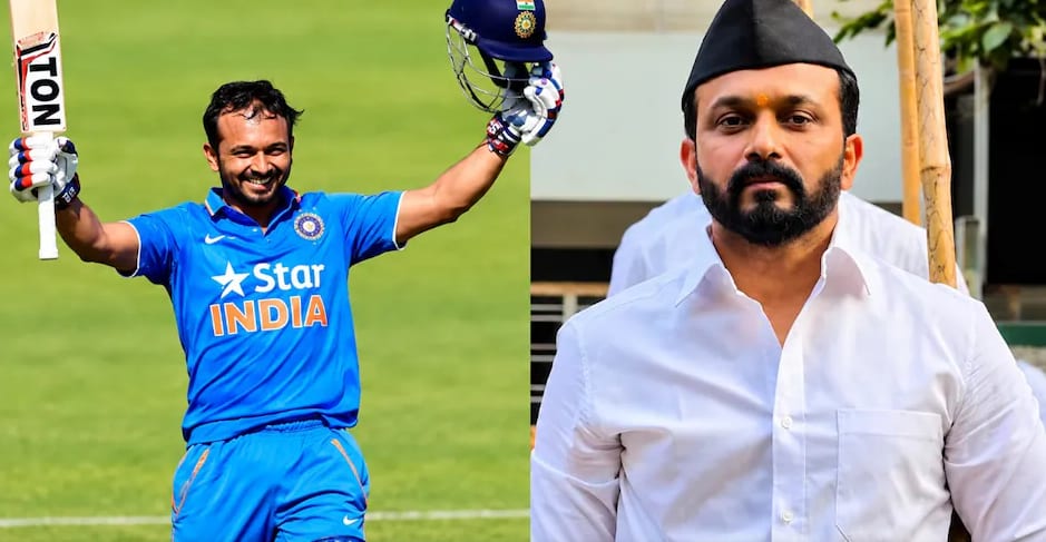Former Cricketer Kedar Jadhav Seen In RSS Vijayadashami March In Pune Former Cricketer Kedar Jadhav Seen In RSS Vijayadashami March In Pune