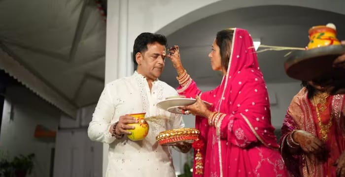Ravi Kishan observes Karwa Chauth for wife, breaks fast with coffee