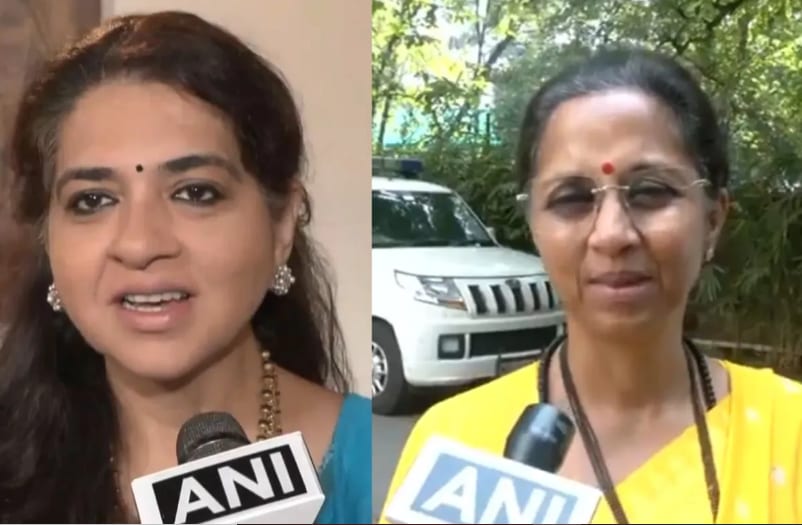 Supriya Sule, Shaina NC Clash Over Election Commission Protest