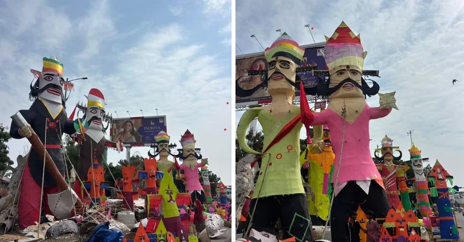 Dussehra Buzz At Jaipur’s Ravan Mandi, Effigies Up To 40 Feet