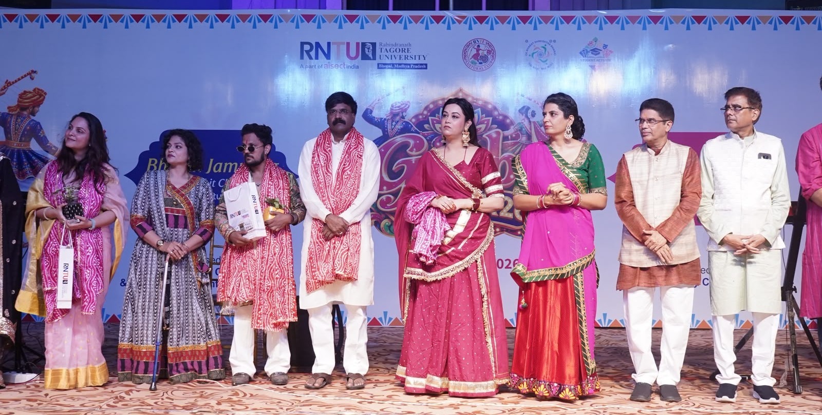 Thousands Join Garba Festival at Rabindranath Tagore University in Bhopal