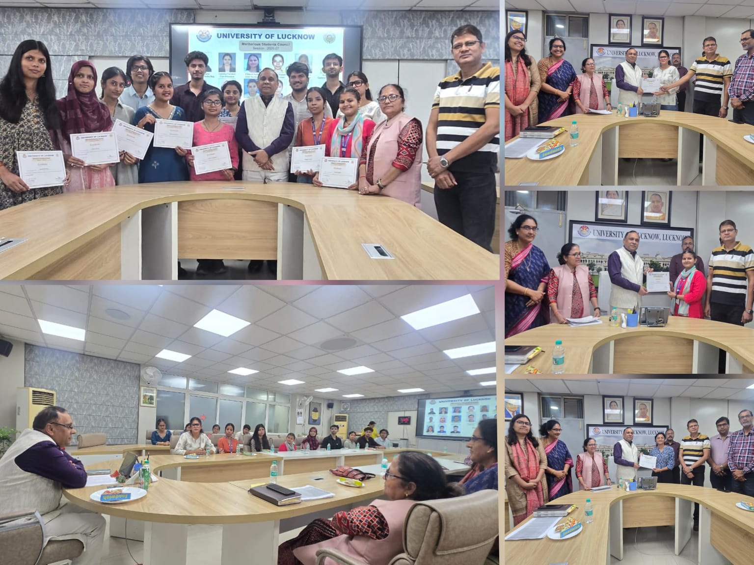 Lucknow University Vice-Chancellor Meets Newly Selected Meritorious Student Council Members Lucknow University Vice-Chancellor Meets Newly Selected Meritorious Student Council Members