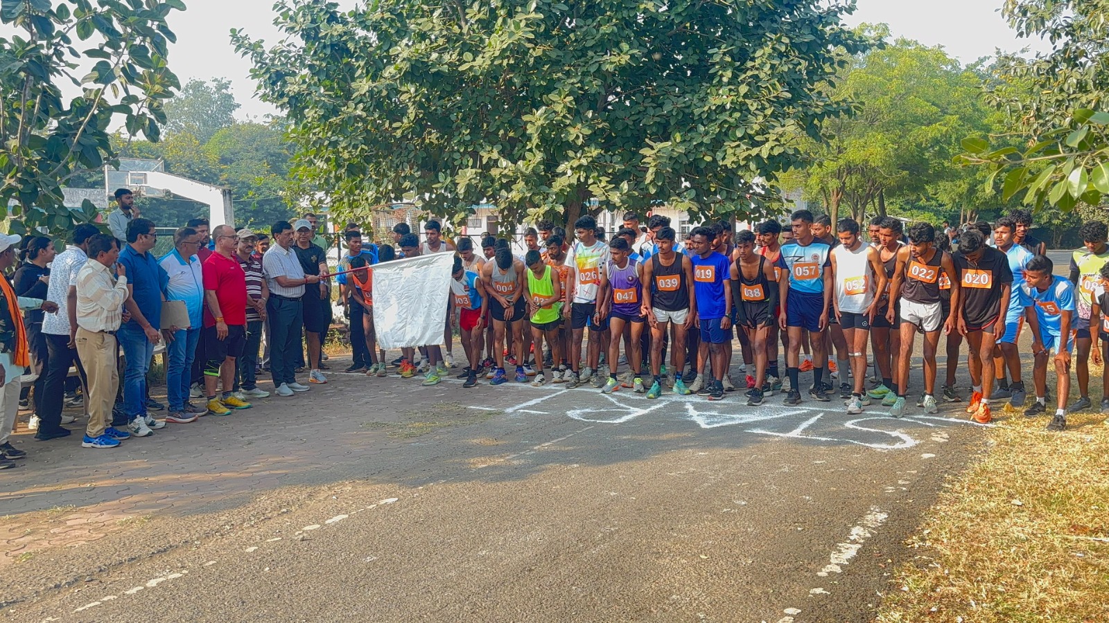 Inter-college cross country contest held at physical education sports complex